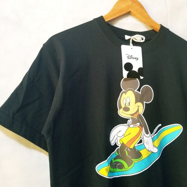 新品 Disney Mickey Mouse Tシャツ メンズ 黒色 free ミッキーマウス ディズニー