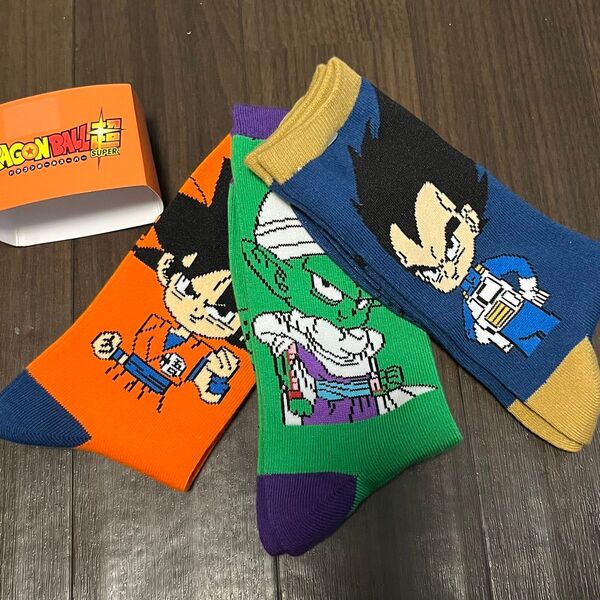 ドラゴンボール 26-29cm メンズ 靴下 ソックス クルー丈 3足セット 新品