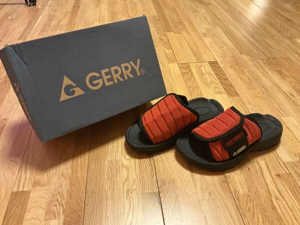 GERRY6558 スライドサンダル メンズ Mサイズ(25.0〜25.5cm) オレンジ 未使用品