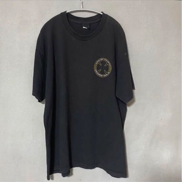 NHSダク インディペンデント スカル アイアンクロス tシャツ 90s 00s 古着 ブラック 半袖 Tシャツ