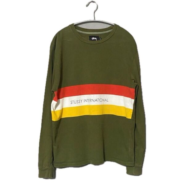 ステューシー STUSSY ロンt マルチボーダー インド製 長袖Tシャツ カットソー ロンT 古着