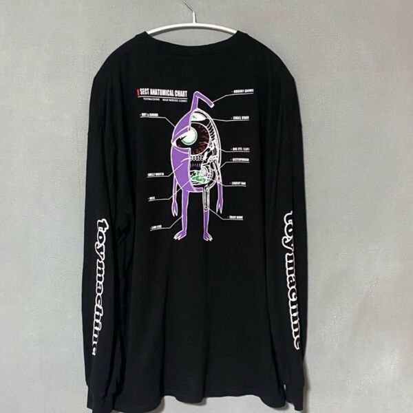 TOY MACHINE トイマシーン ロンt ブラック L 長袖Tシャツ カットソー 古着