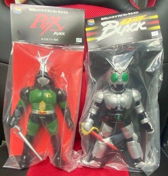 東映レトロソフビコレクション 仮面ライダーBLACK RX & シャドームーン サタンサーベル2体 ソフビ メディコム・トイ 新品