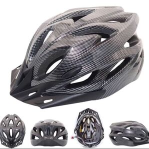 自転車 ヘルメット 大人用 耐衝撃 高通気性 サイクリングヘルメット サンバイザー付き サイズ調整可能 頭囲58-61cm