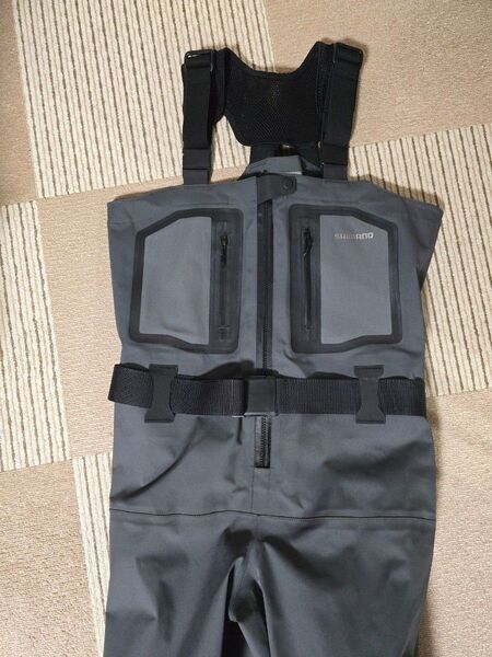シマノ(SHIMANO) ドライシールド+4 ストレッチウェーダー カットピンフェルト FF-001V チャコールグレー L