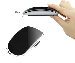 ワイヤレス タッチマウス 光学式 windows mac タッチスクロール 超薄型 厚さ約18mm 人間工学デザイン 黒/白 カラー選択あり　TK-0146-A