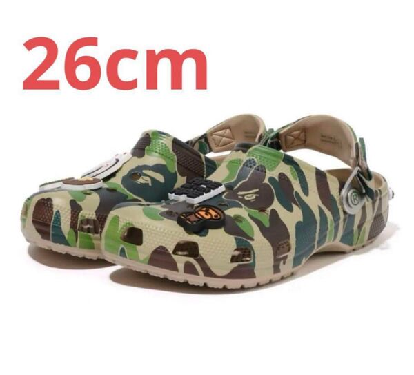 BAPE CROCS CLOG ABC CAMO GREEN 26cm