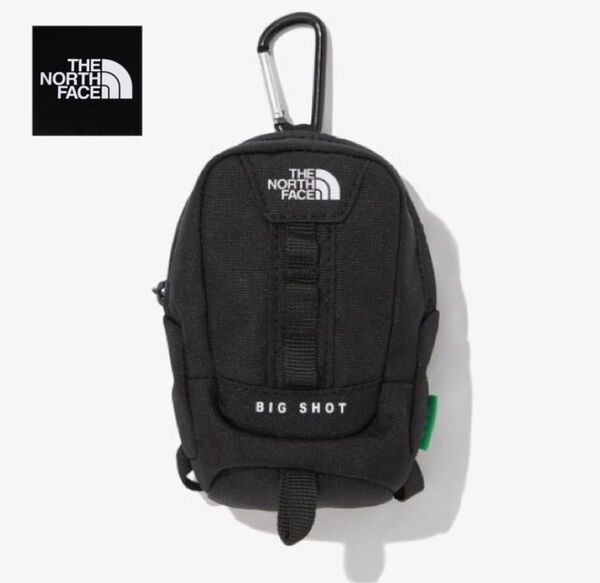 新品未使用 THE NORTH FACE ノースフェイス ビッグショット ミニポーチ カラビナ付 小物入れ ブラック 海外限定