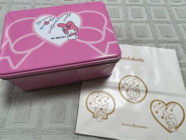 お煎餅無し 空缶 もち吉×サンリオ マイメロディ おまつりこまち せんべい マイメロ 缶 紙袋 シール