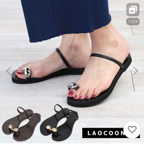 美品 ラオコンテ LAOCOONTE トングサンダル サイズ38