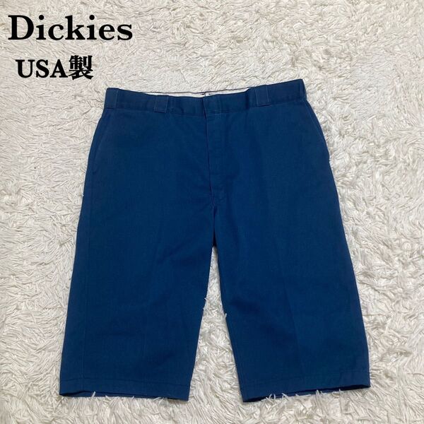 80s〜90s Dickies ディッキーズ 874 リメイク ハーフパンツ USA製 W40 US古着 ストリート スケート