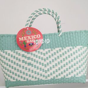 カルディ KALDI メキシコバッグ MEXICO BAG ミントグリーン かごバッグ トートバッグ 手提げ 夏 バッグ 2025