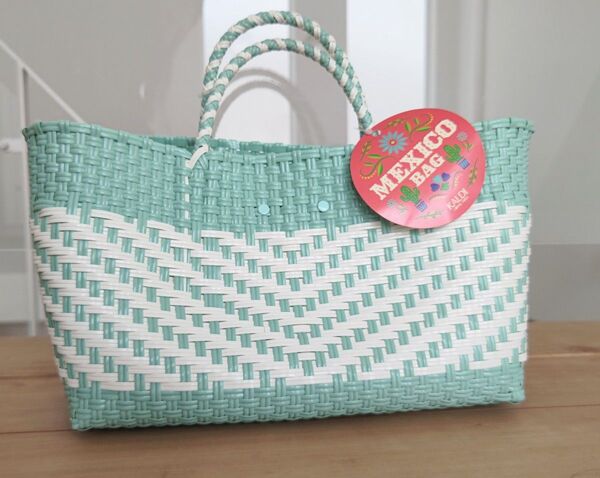 カルディ KALDI メキシコバッグ MEXICO BAG ミントグリーン かごバッグ トートバッグ 手提げ 夏 バッグ 2025
