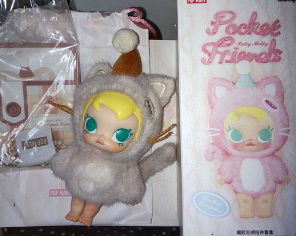 正規品 Baby molly ぬいぐるみ 薄茶 Pocket friends POPMART マスコット