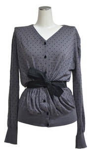 LOUIS VUITTON Louis Vuitton silk cashmere dot cardigan Y-281414