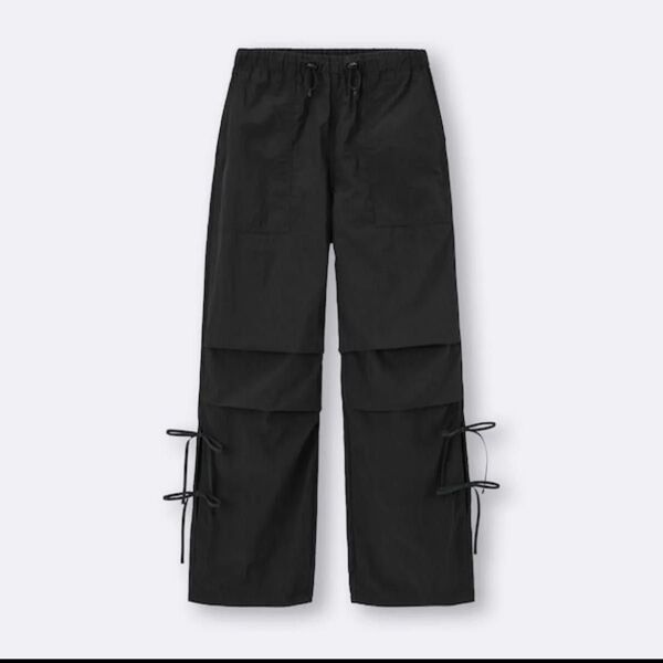 GU ジーユー テックプルオンパンツ レディース ブラック L
