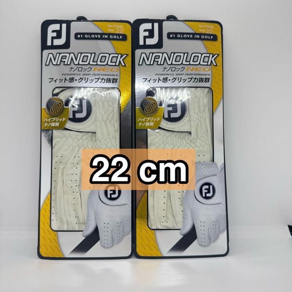 新品未使用 フットジョイ ナノロックネオ 左手用 22 2個セット FGNN21