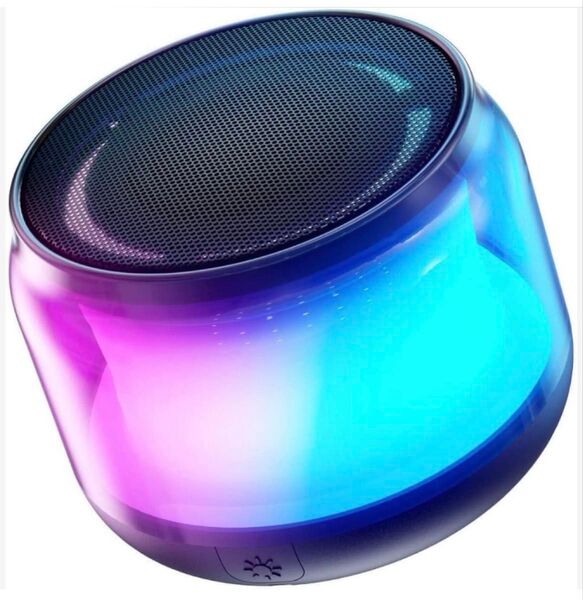 Bluetooth ポータブルワイヤレススピーカー LEDライト 内蔵マイク搭載