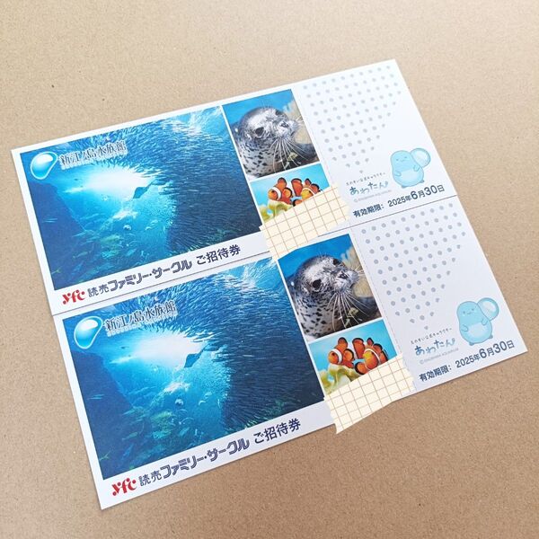 新江ノ島水族館 水族館 ご招待券 招待券 入場券 チケット 2枚 yfc 新品