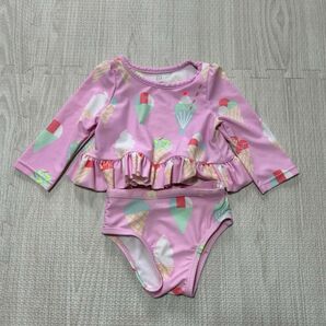 GAP ベビー水着 0-6M アイス柄 ピンク