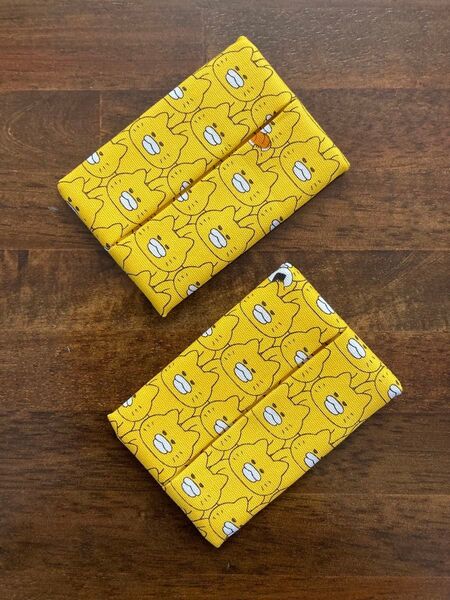 ノラネコぐんだん ミニポケットティッシュケース 2個セット ポケットティッシュカバー ハンドメイド