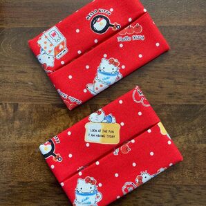キティちゃん ミニポケットティッシュケース 2個セット ポケットティッシュカバー ハンドメイド