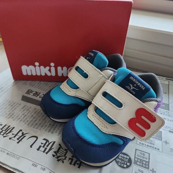 【美品】MIKI HOUSE × Mizuno ベビーシューズ 13.5センチ
