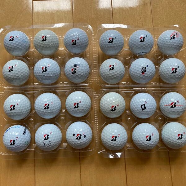 ブリヂストンTOURBX19球、TOURBXS5球 ロストボール 合計24球