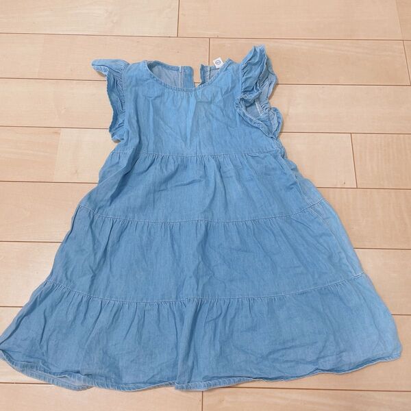 ワンピース 半袖ワンピース 女の子 デニム キッズ 子供服 110