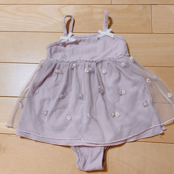 ワンピース水着 ワンピース 水着 女の子 スイムウェア 子供 110 キッズ 子供服 チュール 花柄