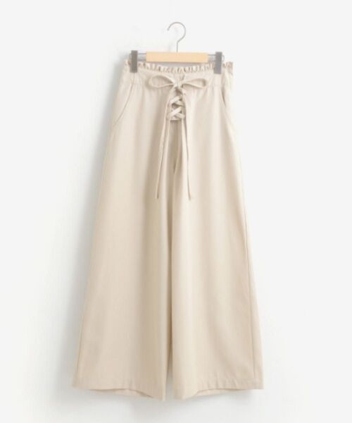 マジェスティックレゴン ベージュ ワイドパンツ M