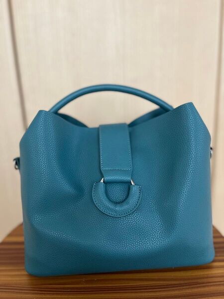 【美品】レリアン Leilian ハンドバッグ 取り外しショルダー、ポーチ付