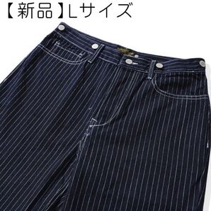 デニム ウォバッシュ ヒッコリー ストライプデニムパンツ メンズ L ヴィンテージ