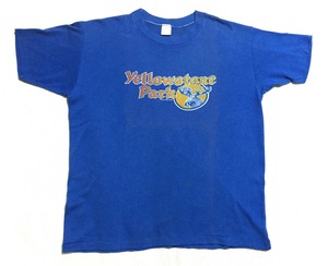 50s 60s Made in USA Russell Southern ラッセルサウザン ヴィンテージ Tシャツ Yellow stone Park 単色 WPL 7232