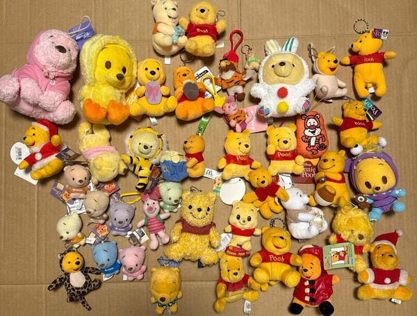 ディズニー くまのプーさん マスコット ぬいぐるみ41体セット まとめ売り