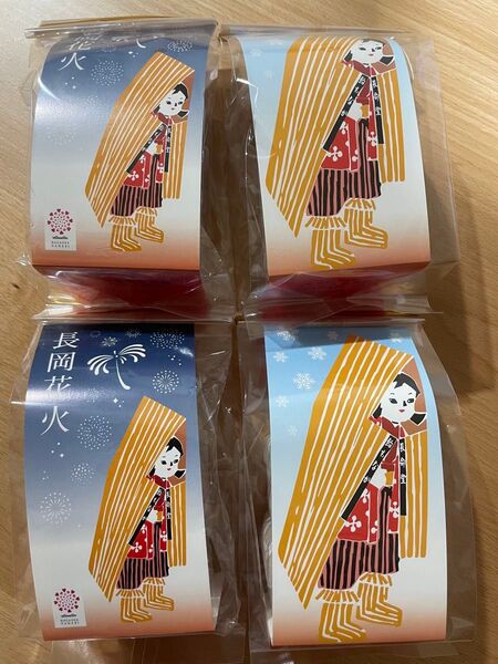 飴もなか 5個入り×4袋 長岡花火限定パッケージ 長命堂 ASMR 伸びる最中 長岡銘菓