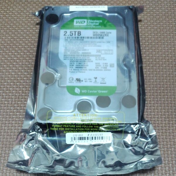 3,5インチ Western Digital WD25EZRX 2.5TB 内蔵HDD 未開封品