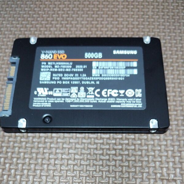 SAMSUNG SSD 860 EVO 500GB MZ-76E500 中古品
