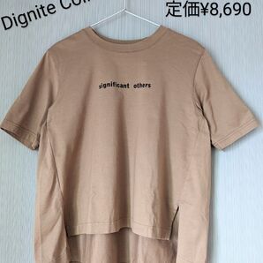 Dignite Collier ディニテコリエ 後肩タックプリントTシャツ 半袖