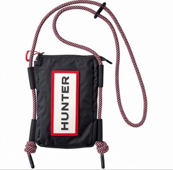 新品 ハンター HUNTER トラベルリップストップ フォンポーチ 黒