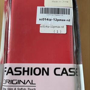 【新品・未使用】iPhone 12 Pro Max(6.7インチ)対応 手帳型ケース(レッド)