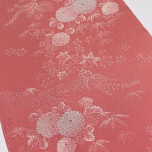 M033 アンティーク 渋ピンク系 草花文様 ハギレ ハンドメイド リメイク