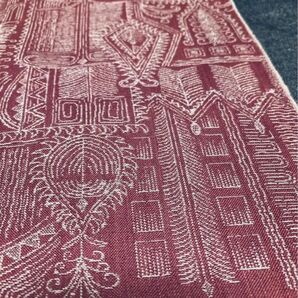 M032 渋ピンク系 織物 ハギレ アンティーク ハンドメイド リメイク
