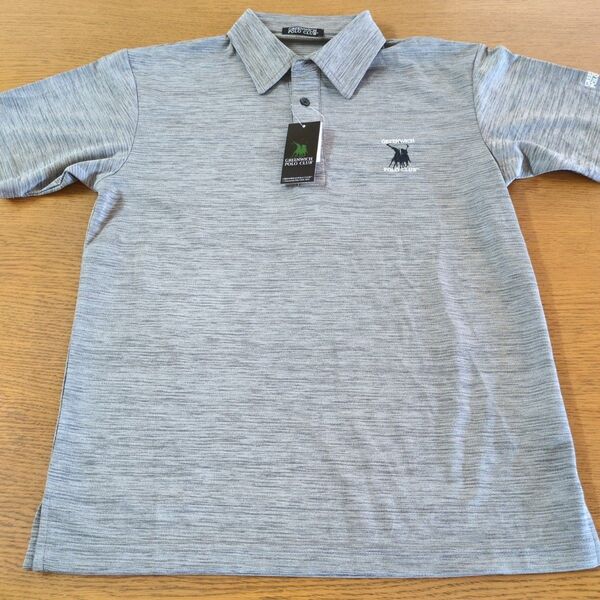 W☆新品☆GREENWICH POLO CLUB☆半袖ポロシャツ☆サイズM☆グレー☆男性用☆No.2491