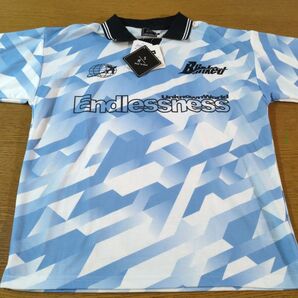 W☆新品☆Fixin'To Start☆半袖襟付きワイドTシャツ☆サイズM☆ブルー☆男性用☆No.2502