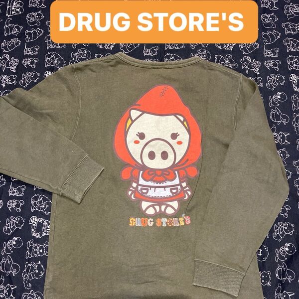 DRUG STORE'S ドラッグストアーズオリーブグリーン トレーナー M