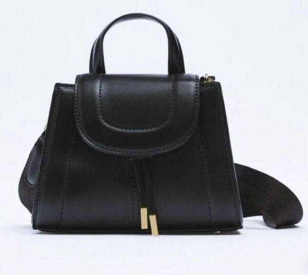 ZARA ザラ ハンドバッグ ゴールド モード