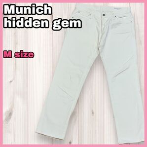 Munich hidden gem ミューニック ホワイト ストレート デニム パンツ ジーンズ 日本製 コットン