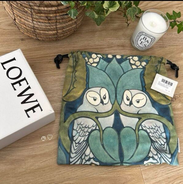 LOEWE ロエべ フクロウドローストリングポーチ 巾着袋 カゴバッグに♪