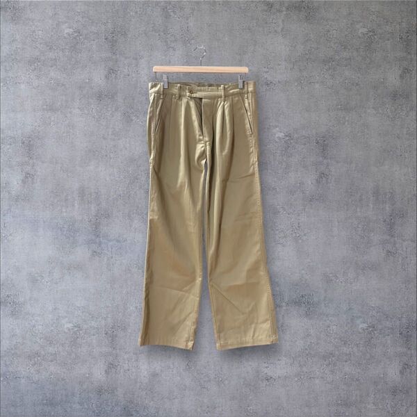 ベルギー軍 vintage チノトラウザーズパンツ トラウザーパンツ コットン XL ベージュ チノパン ミリタリー ユーロ